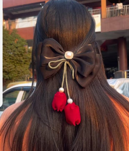 Luxe Tulip Ribbon Hair Bow