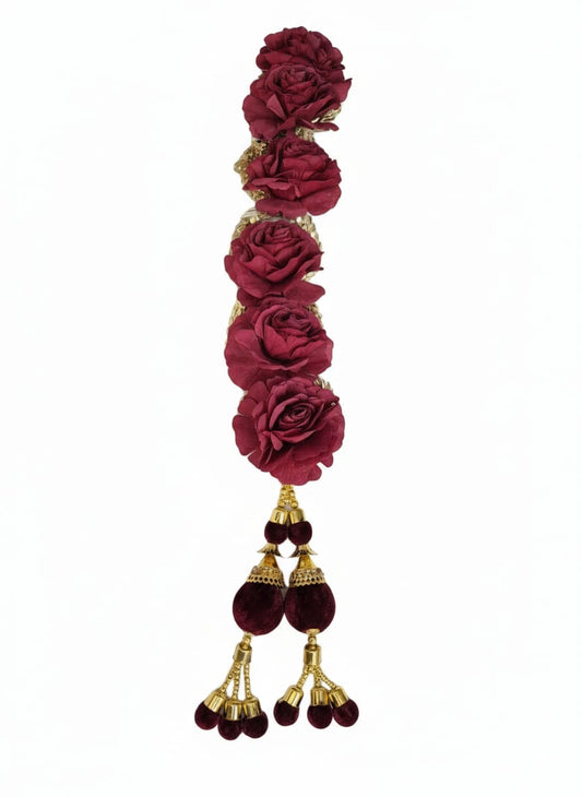 Royal Velvet Rose Braid Hair Accessory