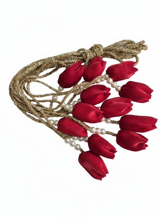 Royal Rose Pearl Hair Bun Accessory