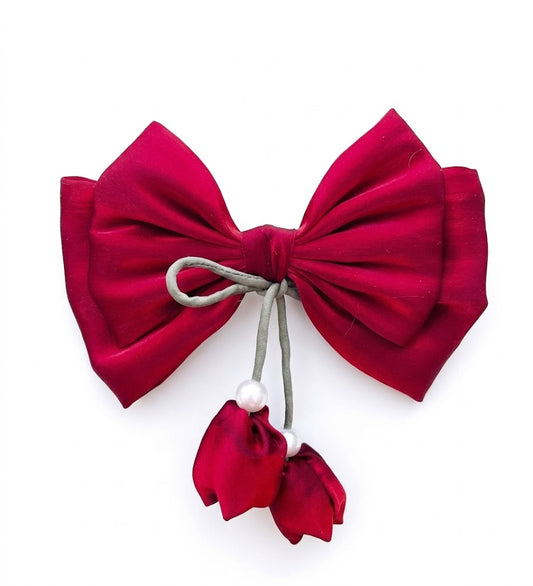 Velvet Blossom Statement Bow
